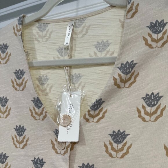 Women – XS – NWT – Rylee + Cru Button Jersey Mini Dress in Flora - Picture 1 of 5